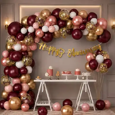 Theme party balloon backdrop
